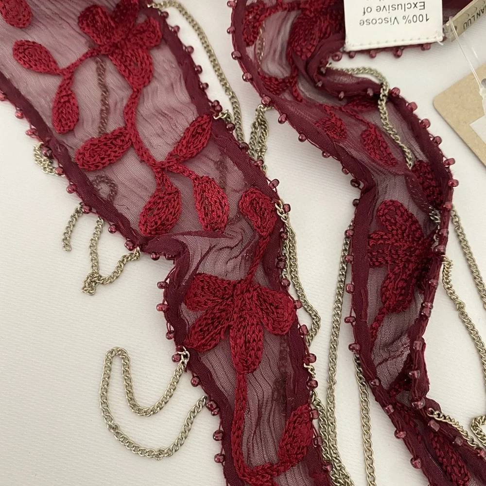 Chan Luu Tawny Port Skinny Scarf